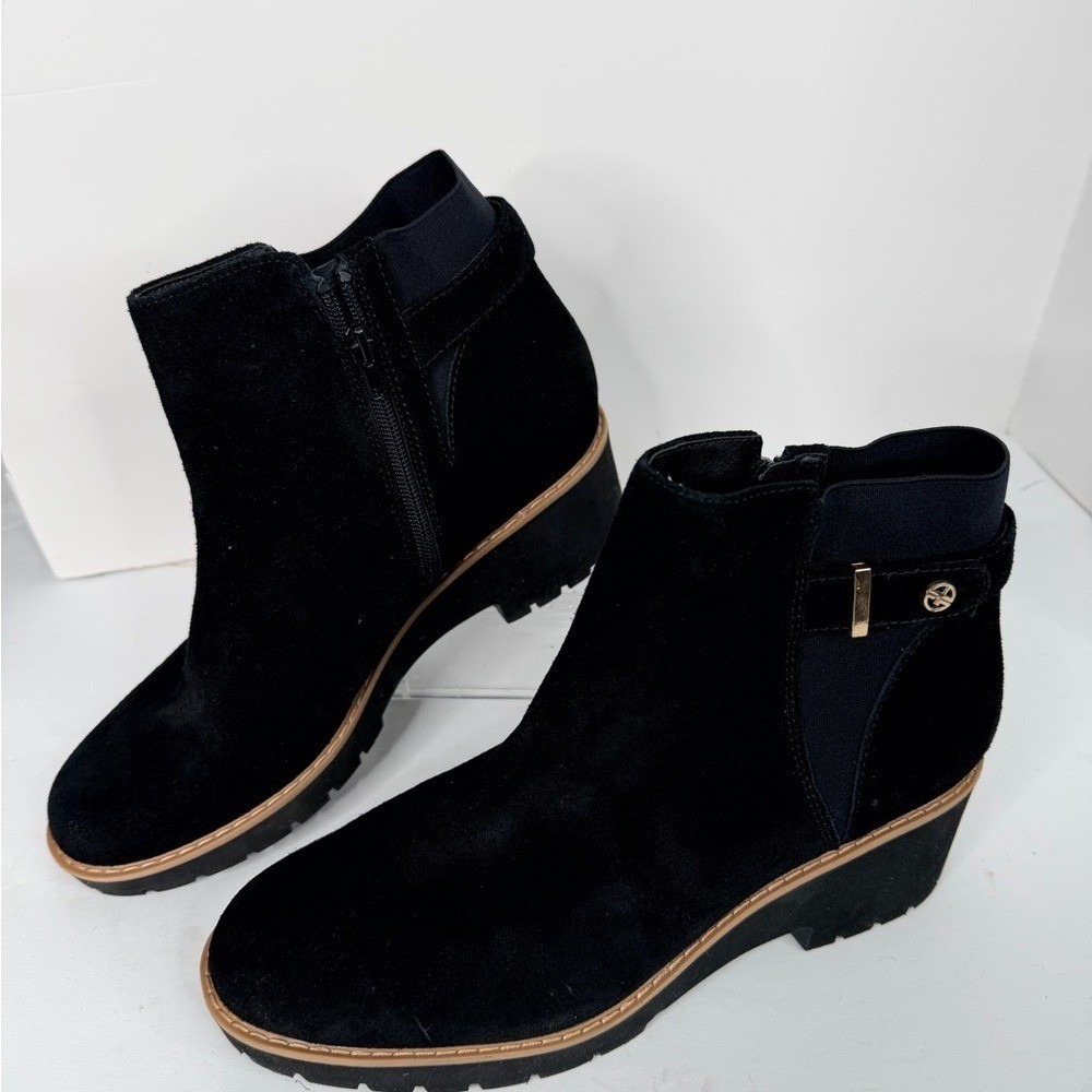 Giani Bernini Vaass Black Suede Ankle Booties Womens 10M